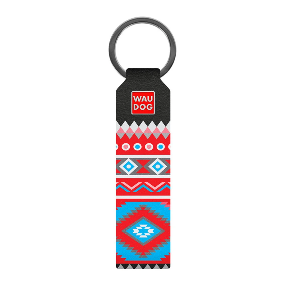 WAUDOG Design brelok do kluczy z wzorem "Etno", naturalna skóra (szerokość 20 mm, długość 95 cm) czarny