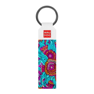 WAUDOG Design brelok do kluczy z wzorem "Lato", naturalna skóra (szerokość 20 mm, długość 95 cm) biały