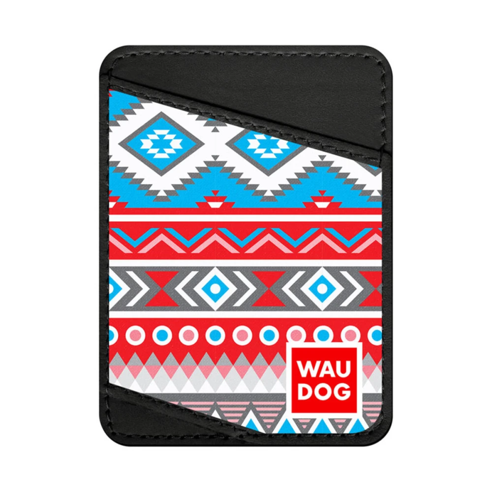 WAUDOG Design uchwyt na karty z wzorem "Etno", naturalna skóra (szerokość 70 mm, długość 95 cm) czarny