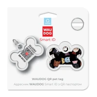 Adresówka WAUDOG Smart ID «Koty» rozm. M