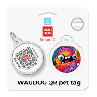 Adresówka WAUDOG Smart ID «Zębate potwory» rozm. S