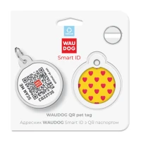 Adresówka WAUDOG Smart ID «Serca» rozm. L