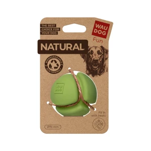 Zabawka dla psa WAUDOG Fun Natural Piłka, biodegradowalna guma, 7 cm, zielona