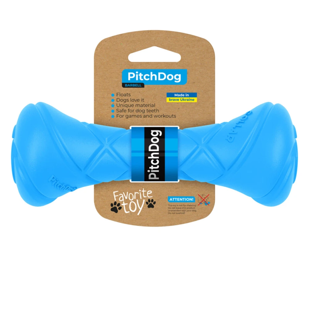 Hantel PitchDog rozm. 19 cm niebieski