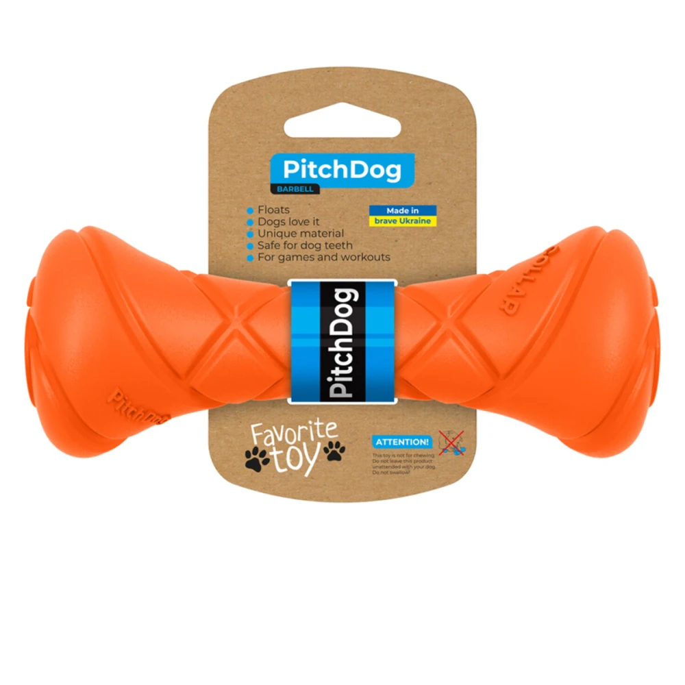Hantel PitchDog rozm. 19 cm pomarańczowy