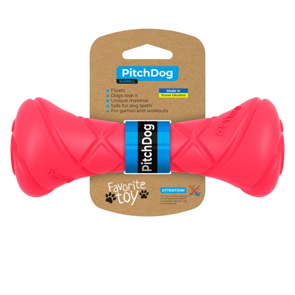 Hantel PitchDog rozm. 19 cm różowy — PitchDog sztanga do