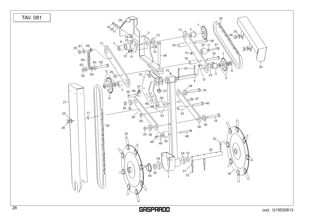 Zębatka Z20 1/2-3/16 Maschio Gaspardo G10530770R