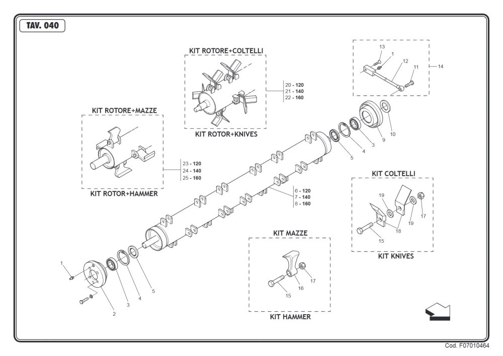 Wspornik prawy Maschio Gaspardo M22400406