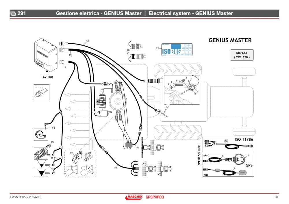 Tulejka distansowa Maschio Gaspardo G16131380R