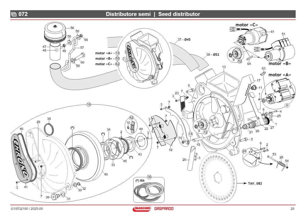 Złączka M3 ML10 Maschio Gaspardo F03080629R