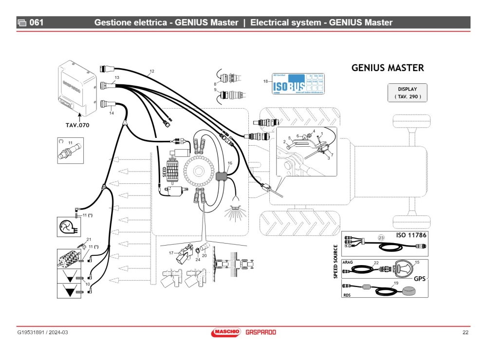 Wspornik Maschio Gaspardo G17932480R