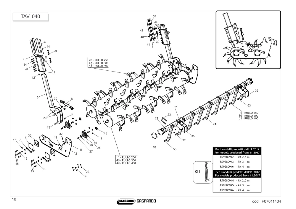 Tulejka distansowa Maschio Gaspardo R17850061
