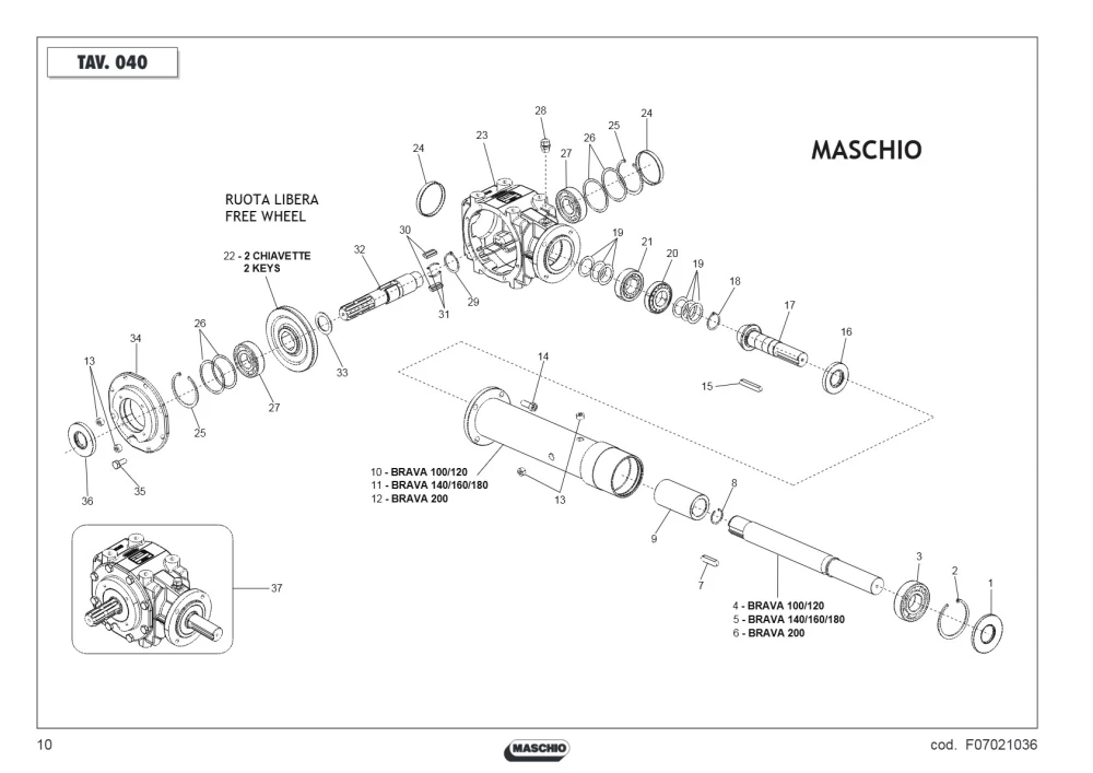 Tuleja Maschio Gaspardo T40000029