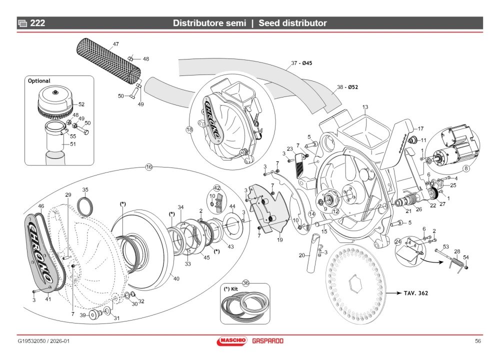 Tuleja D22-M6 Maschio Gaspardo GC5918310R