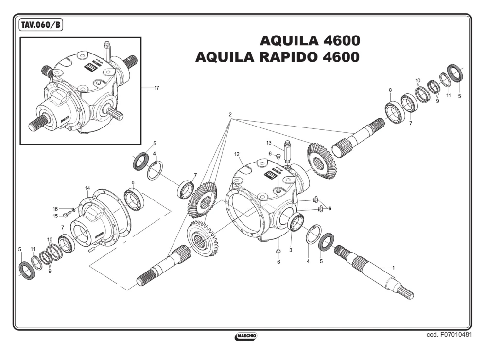 Zestaw SP214 Maschio Gaspardo M58100010R
