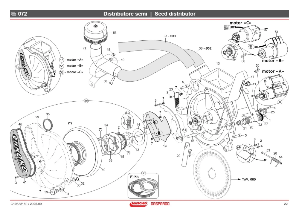 Uszczelnienie Maschio Gaspardo G18221431R