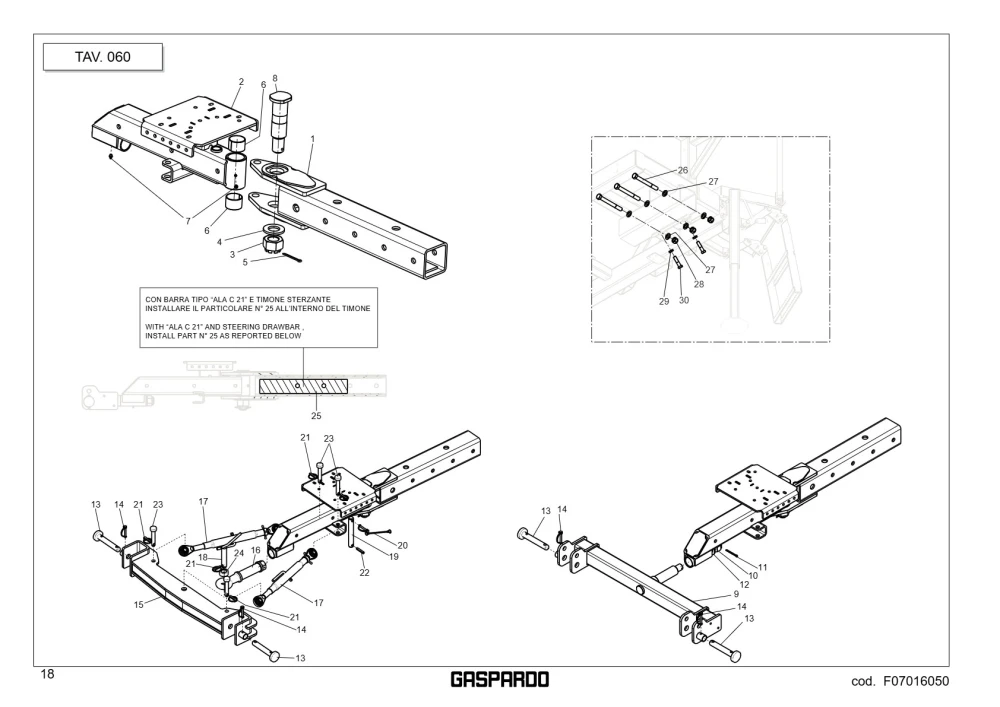 Tuleja PAP5540-P10 Maschio Gaspardo U02040109R