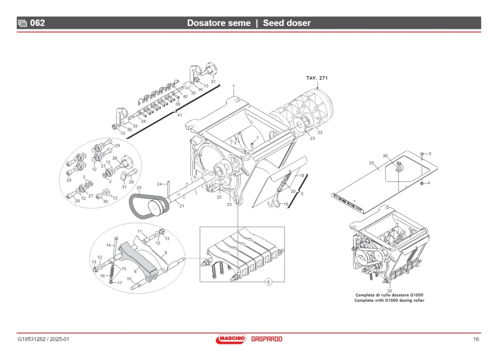 Wał 250 Maschio Gaspardo G16060400R