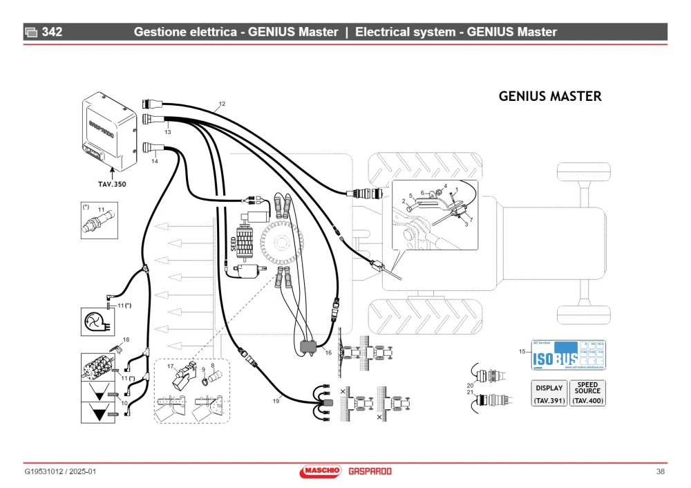 Wspornik Maschio Gaspardo G17921220R