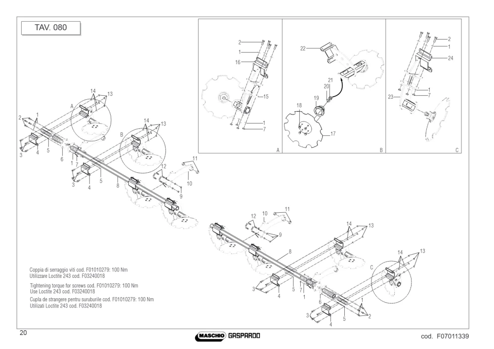 Wspornik Maschio Gaspardo M65400216