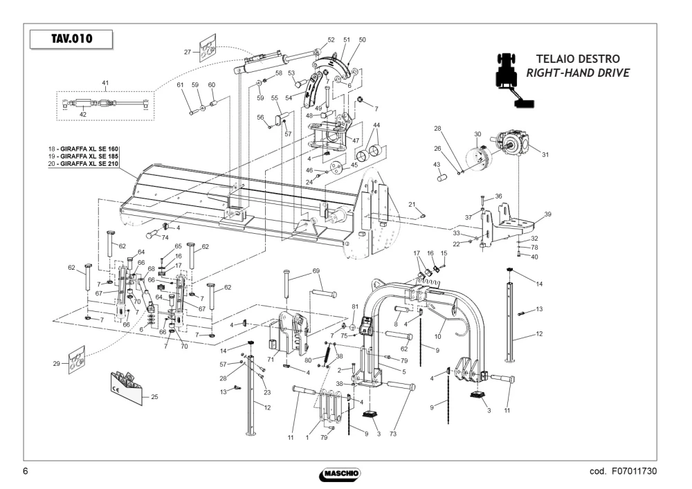 Zestaw Maschio Gaspardo F03100140R