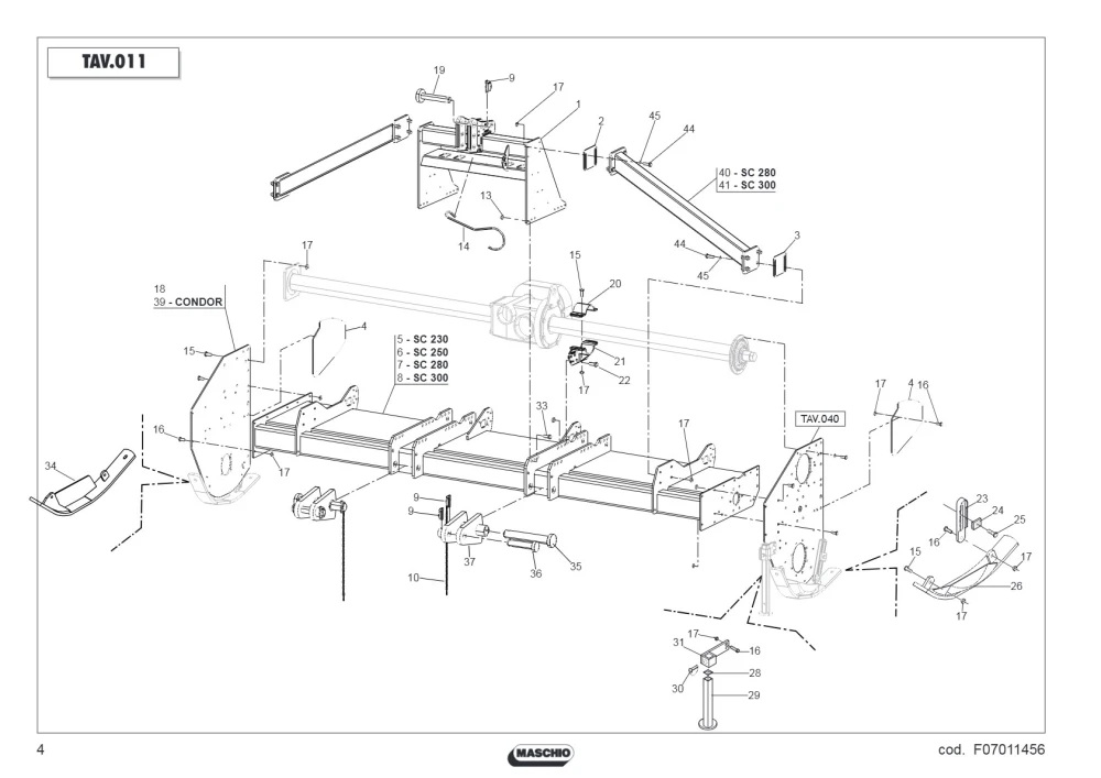 Złącze 3RD SC300 Maschio Gaspardo M56430552