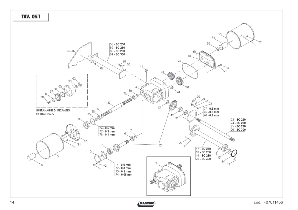 Uszczelka Maschio Gaspardo M10100160