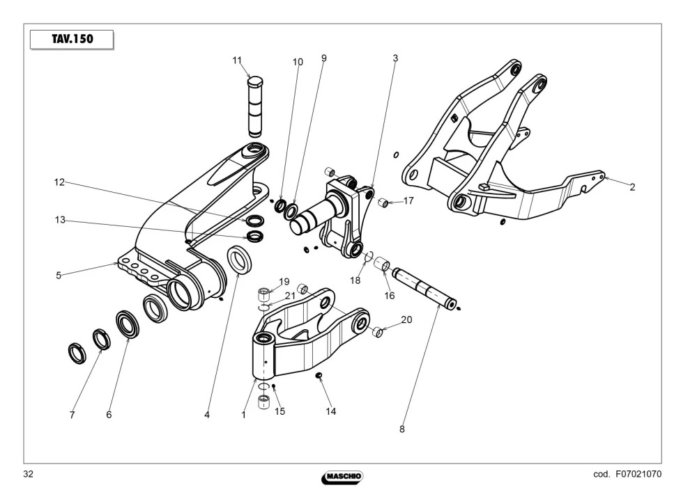 Widelec kompletny Maschio Gaspardo A34037711R