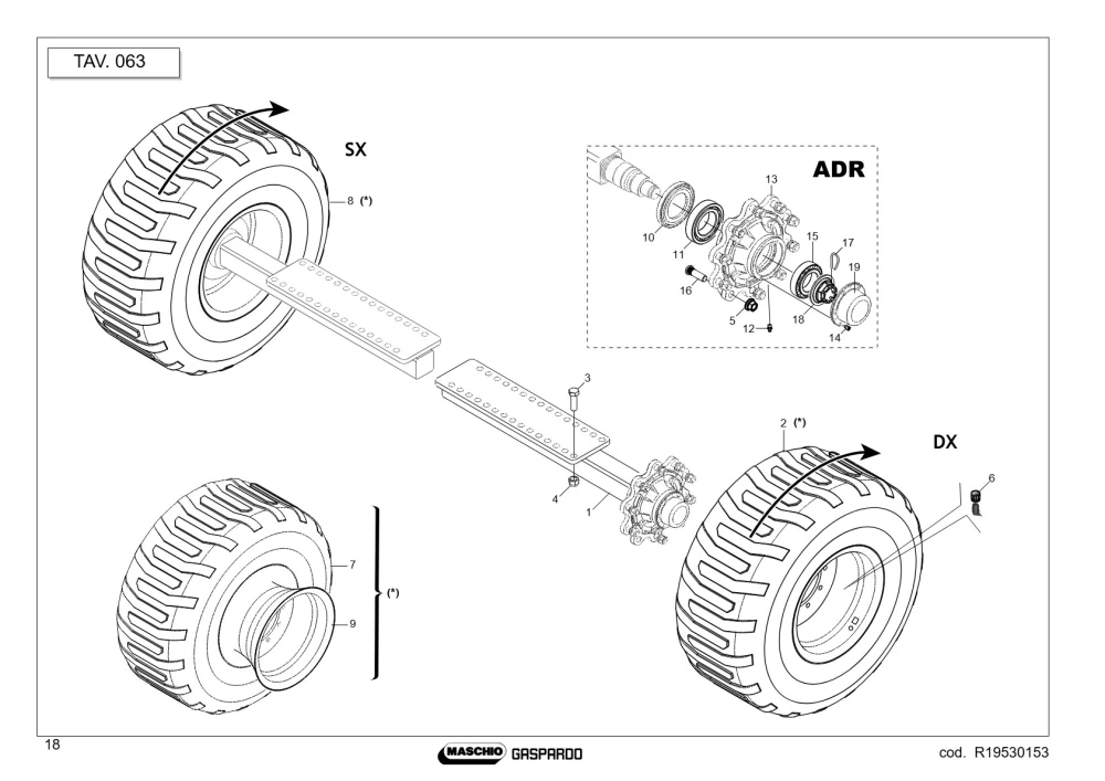 Zaślepka 125 Maschio Gaspardo F06100752R