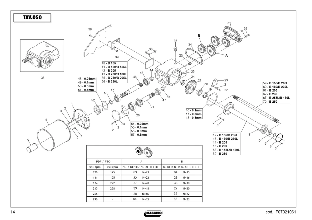 Uszczelka Maschio Gaspardo M01110135R