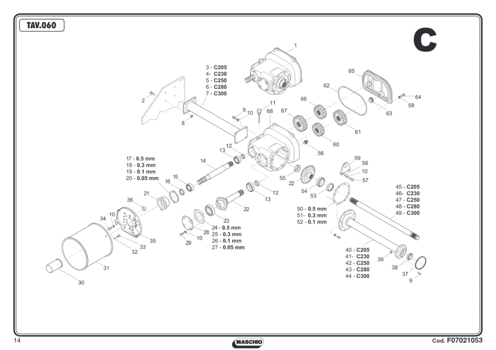 Uszczelka Maschio Gaspardo M66100125