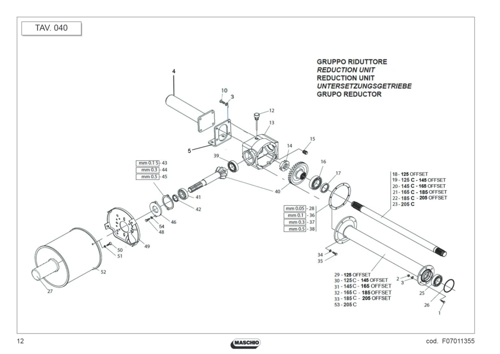 Uszczelka Maschio Gaspardo M10700136