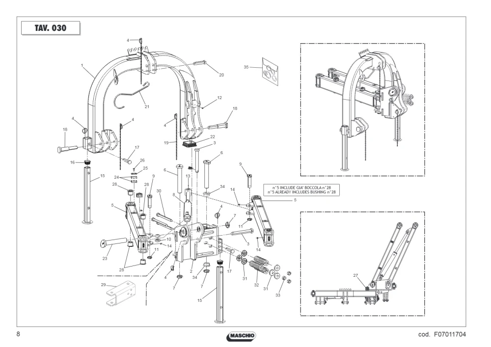 Złącze Maschio Gaspardo M50400854R