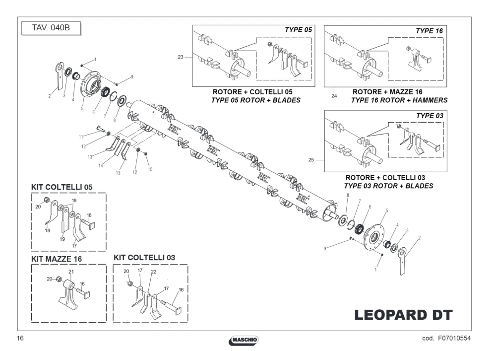 Wirnik kompletny C03 Maschio Gaspardo M63432445