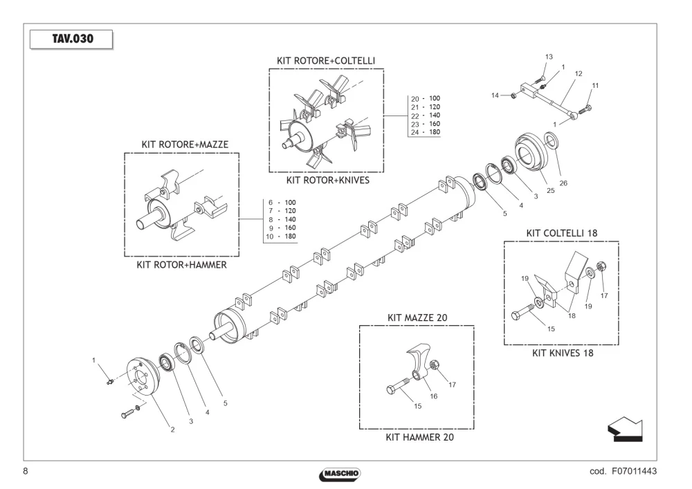 Wirnik 140 Maschio Gaspardo MSP000130