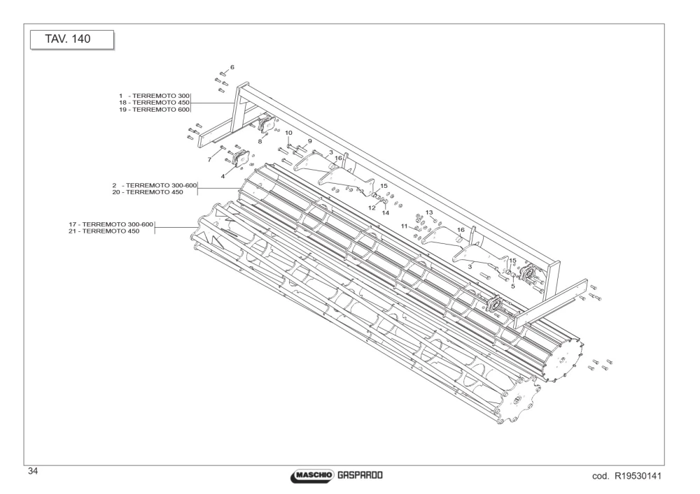 Wał 3000 Maschio Gaspardo R18020700