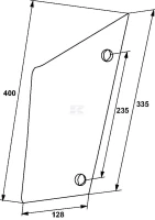 Pierś odkładni, lewa wygięta H5 G&B | poltechparts.pl