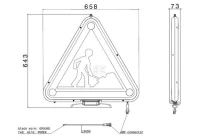 Trójkąt ostrzegawczy LED 10-30V 700 mm kl… | poltechparts.pl
