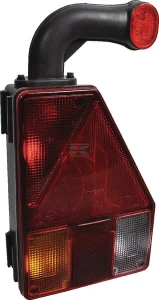 Lampa tylna zespolona halogenowa, prawa 12V czerwona/pomarańczowa/przezroczysta przykręcana Earpoint Aspöck 244255007