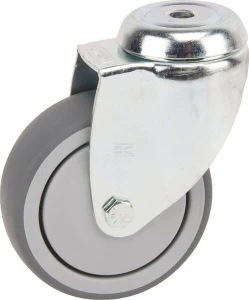 Ocynkowane koła skrętne z otworem na śrubę do mocowania 2470PJP100P3011