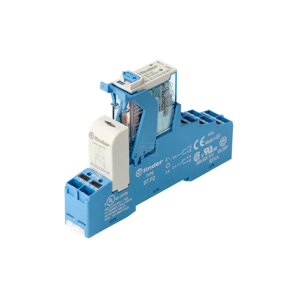 Przekaźnik interfejsowy modułowy, zacisk wciskany 2CO 8A/24V DC/Agni/LED/dioda