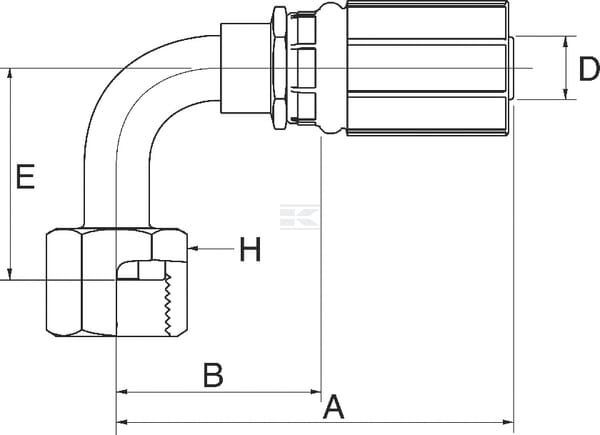 Końcówka 90° DN6-11/16" ORFS