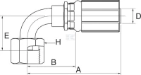 Końcówka 90° DN6-11/16" ORFS | poltechparts.pl