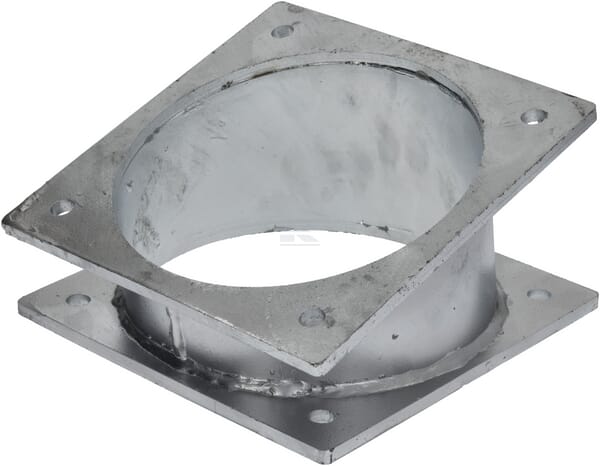Kolano 17° + dwustronny kołnierz 8" | poltechparts.pl