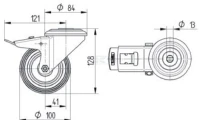 Koła skrętne ze stali nierdzewnej z powie… | poltechparts.pl