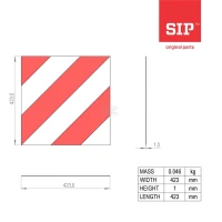 Etykieta czerwono/biała | poltechparts.pl