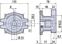 Wspornik pompy 202/252-OMP/OMR25 | poltechparts.pl