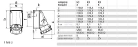 Gniazdo stałe CEE 63A 5P 400V | poltechparts.pl
