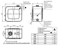 Zbiornik 150 l 640x710x400 mm | poltechparts.pl