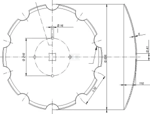 Talerz 660x6 mm
